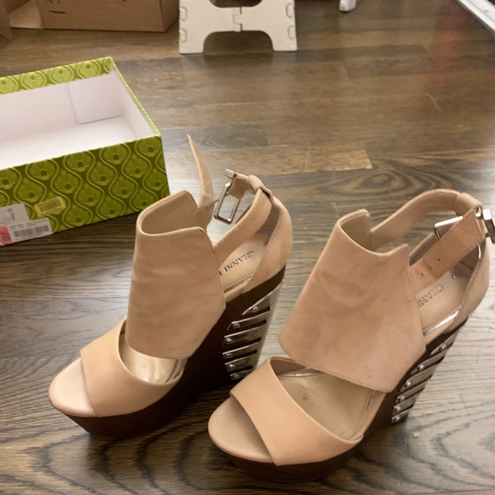 suede platform heel